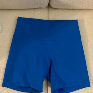 Lululemon Poolside Blue 6” Wunder Train Biker Shorts